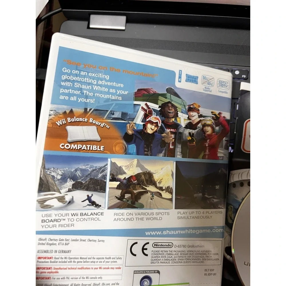 Shaun White‎ Snowboarding Road Trip Nintendo Wii PAL Ubisoft Case Manual